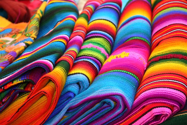 Textiles in Chichicastenango.